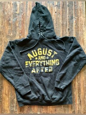 Counting Crows:  August and Everything After Black Graphic Hoodie Sz M